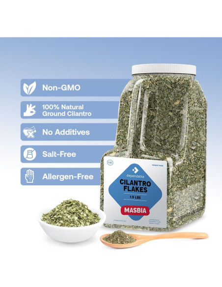 Copos de Cilantro Dependable Food 680 g - Sazonador Natural Copos de Cilantro Dependable Food 680 g - Sazonador Natural
