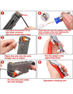 Kit de Crimpado Coaxial Taiss con 20 Conectores F RG6 2