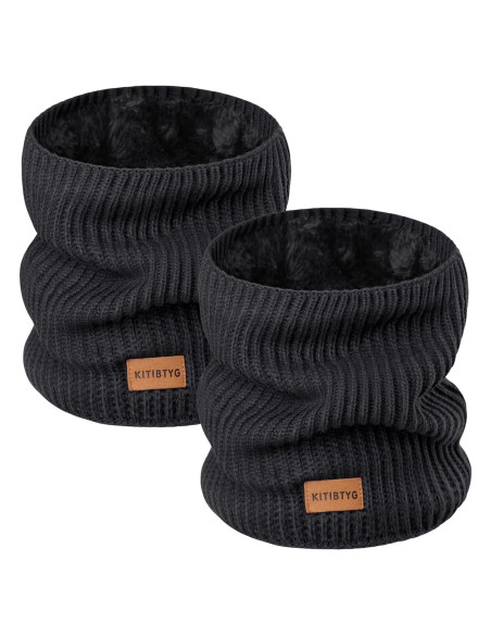 Gaiter de Cuello de Invierno Forro Polar Negro Unisex