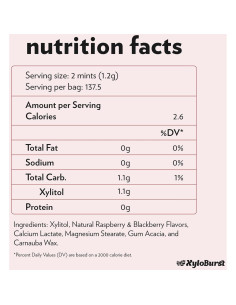 Mentas de Xilitol XyloBurst Baya 164g | Sin Azúcar, Veganas 2