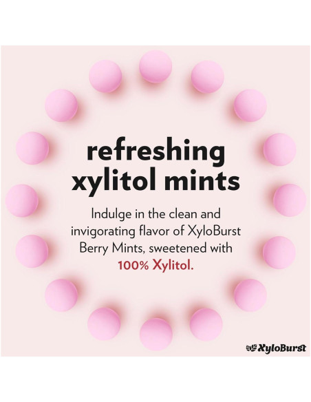 Mentas de Xilitol XyloBurst Baya 164g | Sin Azúcar, Veganas
