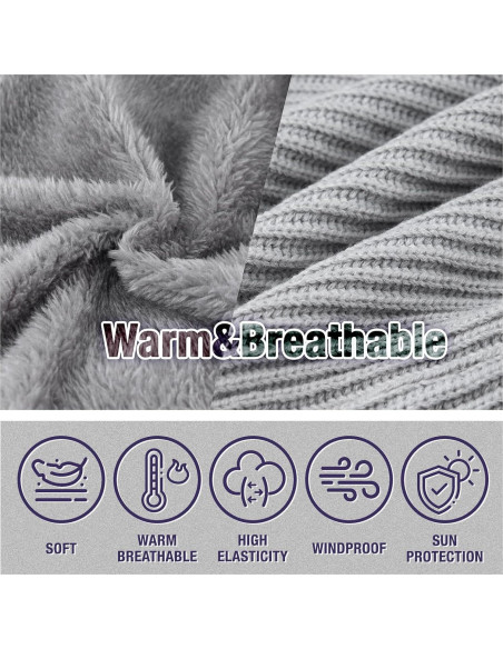 Gaiter de Cuello de Invierno Forro Polar Negro Unisex