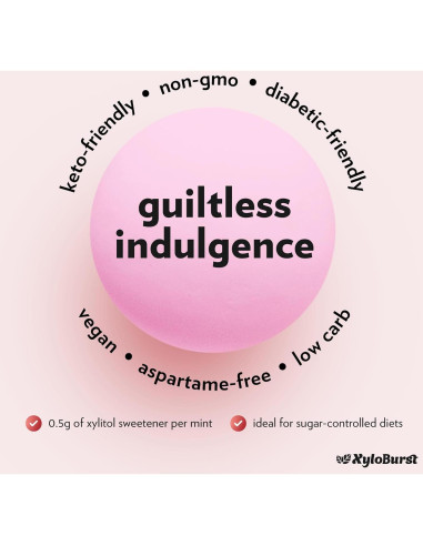 Mentas de Xilitol XyloBurst Baya 164g | Sin Azúcar, Veganas