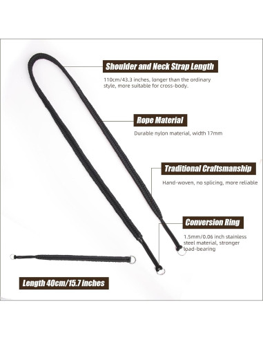 Correa de Cámara ARVOK 110cm con Muñequera - Universal SLR DSLR