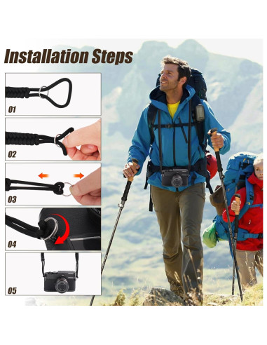 Correa de Cámara ARVOK 110cm con Muñequera - Universal SLR DSLR