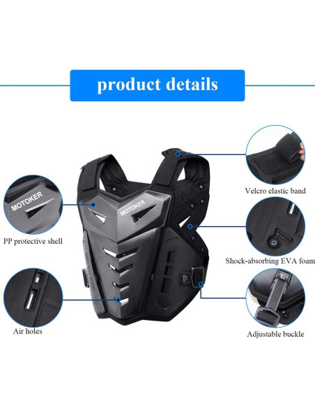 Chaleco Protector de Pecho y Espalda MOTOKER 1 Ajustable
