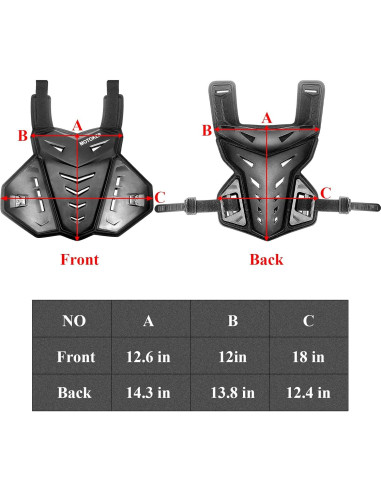 Chaleco Protector de Pecho y Espalda MOTOKER 1 Ajustable