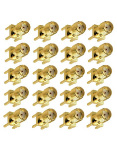 20 Conectores SMA Femeninos Montaje en PCB 50 Ohm GDQLCNXB