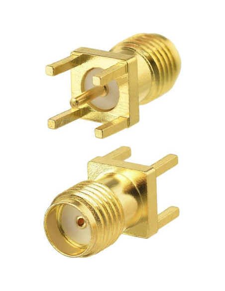 20 Conectores SMA Femeninos Montaje en PCB 50 Ohm GDQLCNXB