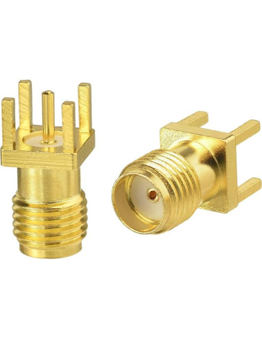 20 Conectores SMA Femeninos Montaje en PCB 50 Ohm GDQLCNXB