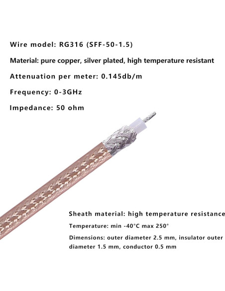 Cable de Conector SMA Macho a Dupont 1m - Yingtuyou LE-8