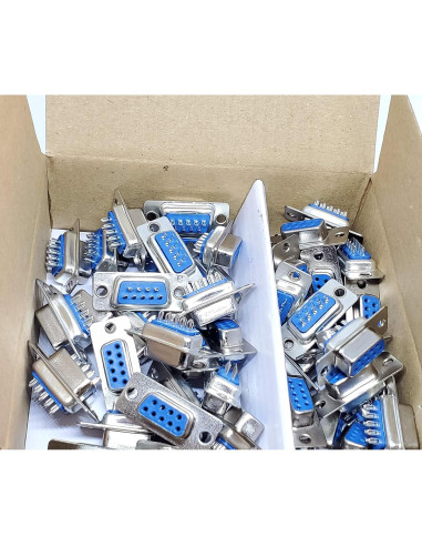 Conectores D-Sub hembra DB9 para soldar - Paquete de 50