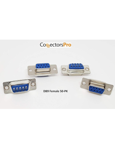 Conectores D-Sub hembra DB9 para soldar - Paquete de 50