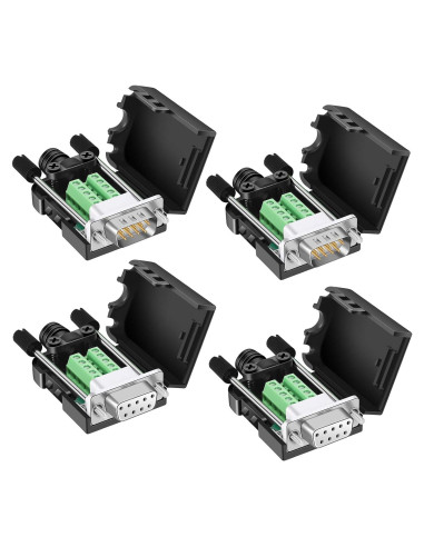 Conector DB9 sin soldadura Dbilida 2 Machos 2 Hembras 16mm