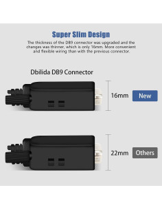 Conector DB9 sin soldadura Dbilida 2 Machos 2 Hembras 16mm 2