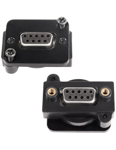 Conector DB9 hembra a hembra QIANRENON montaje en panel 9 pines 2