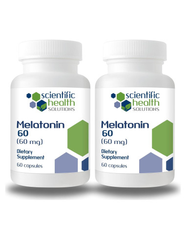 Melatonina 60mg Vegana en Cápsulas - Paquete de 2