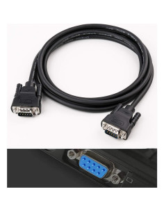 Cable Serial DB9 Macho a Macho DTech 0.5m RS232 Negro 2