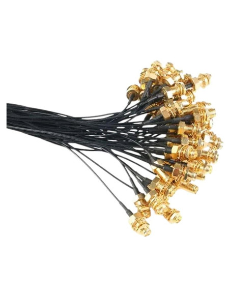 5 Conectores SMA Hembra a UFL Adaptador RF RG178 1.13mm 5 Conectores SMA Hembra a UFL Adaptador RF RG178 1.13mm