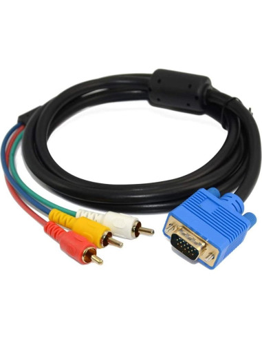 Cable VGA a RCA 1.5m KUJOBUY Adaptador AV Video