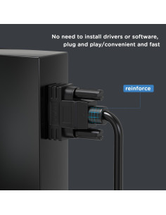 Cable de Extensión DB9 RS232 Hembra a Cable Pelado 0.91m JUXINICE 2