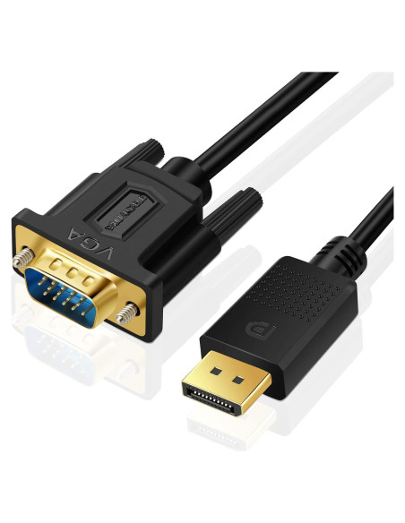 Cable DisplayPort a VGA SHULIANCABLE 1.8m Full HD 1080P