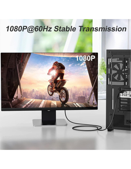 Cable DisplayPort a VGA SHULIANCABLE 1.8m Full HD 1080P