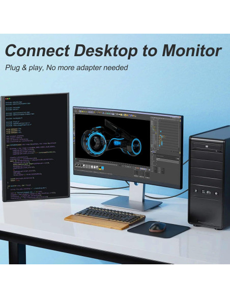 Cable DisplayPort a VGA SHULIANCABLE 1.8m Full HD 1080P