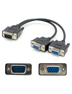 Cable Divisor VGA Macho a 2x Hembra AddOn VGASPLMFF 20.32 cm