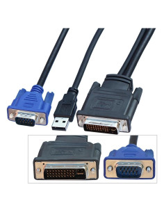 Cable VGA a DVI30+5 Suckoo 1.8m Macho a Macho con USB
