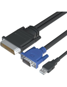 Cable VGA a DVI30+5 Suckoo 1.8m Macho a Macho con USB 2