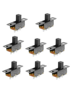 Interruptor Deslizante SPDT uxcell 8 Pcs 19x6x13mm