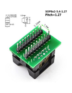 Adaptador de Programación ALLSOCKET SOP8x2 a DIP8 1.27mm 2
