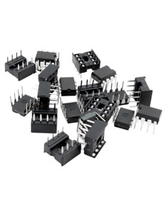 20 Piezas NE555 NE555P IC Temporizador Programador Chip + Zócalos