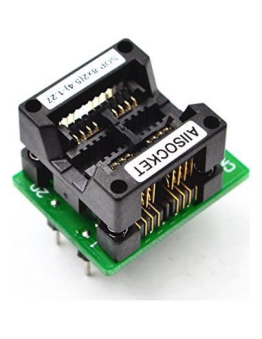 Adaptador de Programación ALLSOCKET SOP8x2 a DIP8 1.27mm