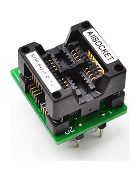 Adaptador de Programación ALLSOCKET SOP8x2 a DIP8 1.27mm