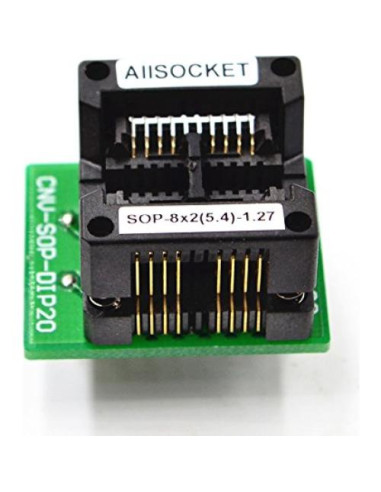 Adaptador de Programación ALLSOCKET SOP8x2 a DIP8 1.27mm
