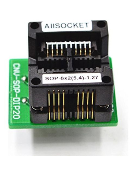 Adaptador de Programación ALLSOCKET SOP8x2 a DIP8 1.27mm