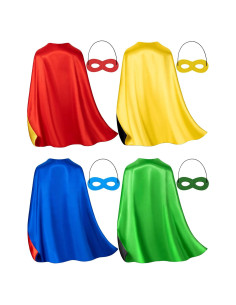 Capa y Máscara de Superhéroe Doble Cara Bosvin para Niños