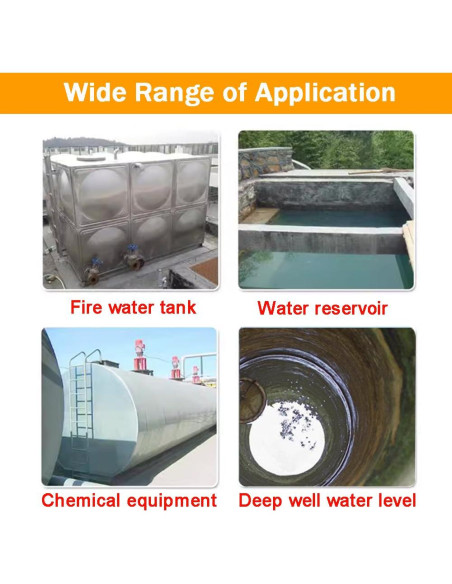 Transmisor de Nivel de Agua EQCOTWEA 30m 4-20mA Acero Inoxidable