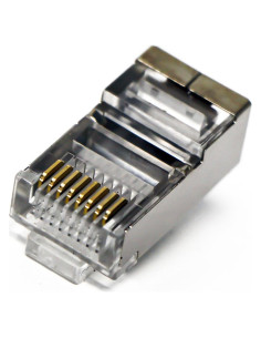 Conector Crimpado RJ45 Cat5e Blindado Tupavco TP806 - 100 Pcs