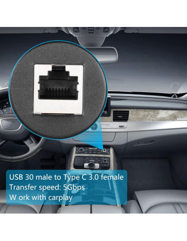 Cable RJ45 Macho a Hembra SinLoon 0.91M Montaje en Panel