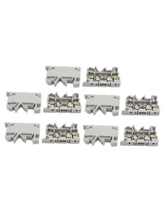 Bloque de Terminales uxcell ASK1EN 10Pcs 500V 4mm2 Gris