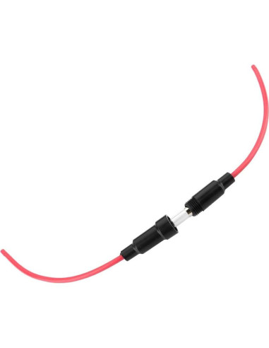 Kit 5 Soportes de Fusible AGC 6x30mm + 100 Fusibles Vidrio 0.5A-15A