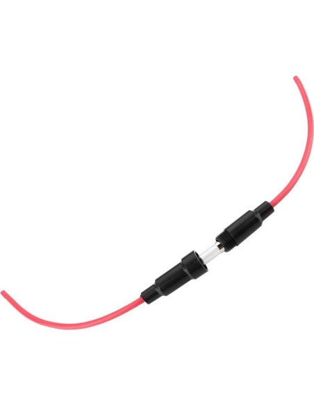 Kit 5 Soportes de Fusible AGC 6x30mm + 100 Fusibles Vidrio 0.5A-15A