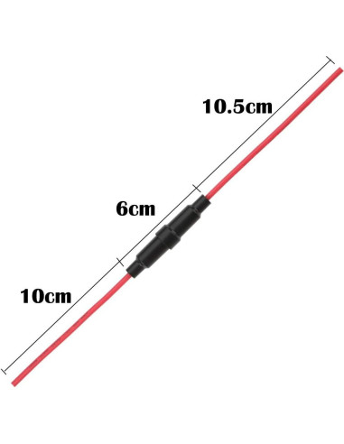 Kit 5 Soportes de Fusible AGC 6x30mm + 100 Fusibles Vidrio 0.5A-15A