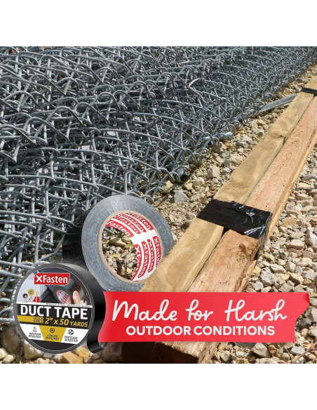 Cinta Adhesiva XFasten Negra 5cm x 45.72m Resistente al Clima