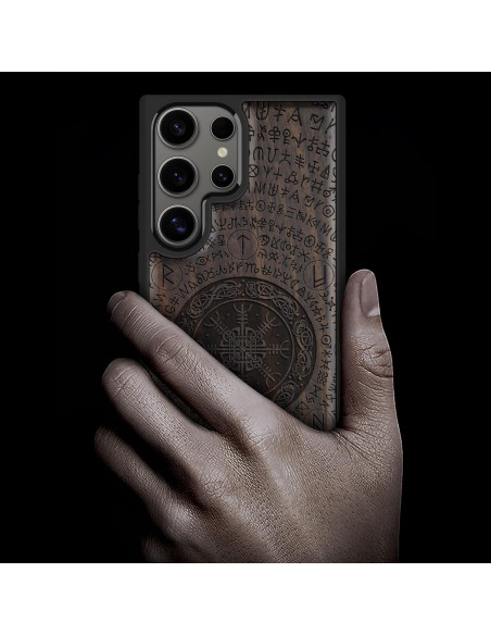 Funda Protectora Carveit de Madera para Samsung S25 Ultra