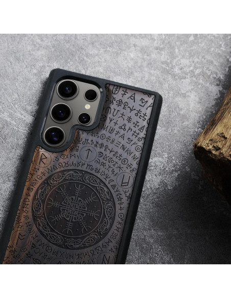 Funda Protectora Carveit de Madera para Samsung S25 Ultra