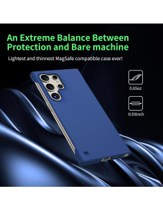 Funda Slim Magnética GRECAZO para Samsung Galaxy S24 Ultra - Azul 2